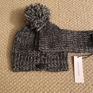 Rebecca Minkoff knit hat & arm warmer